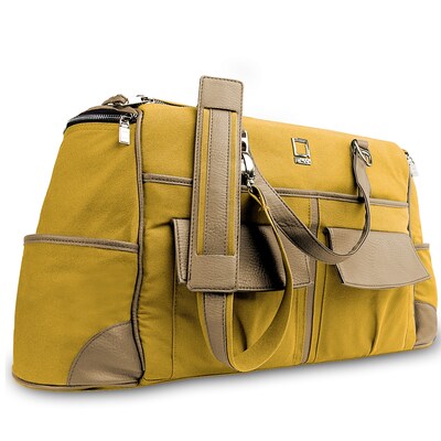 Lencca Alpaque Duffle Bag and Laptop Holder (Mustarf Yellow/Cool Camel)