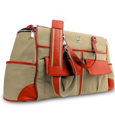 Lencca Alpaque Duffle Bag and Laptop Holder (Raw Beige/Orage)