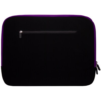 SumacLife Microsuede 15" Protective Carrying Sleeve (Black with Purple Edge)