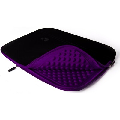 SumacLife Microsuede 15" Protective Carrying Sleeve (Black with Purple Edge)