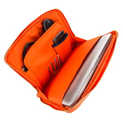 Vangoddy Irista Sleek Laptop Protector Sleeve 15" (Midnight Blue/Orange)