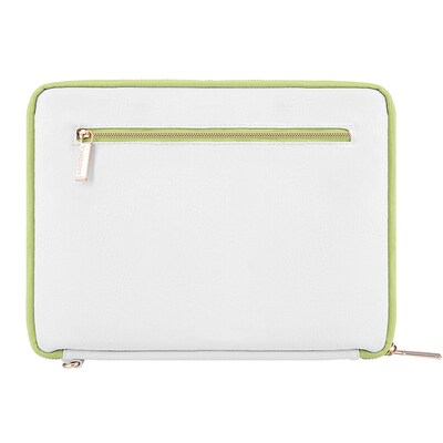 Vangoddy Irista Sleek Tablet Protector Sleeve, White/Green (RDYLEA295)