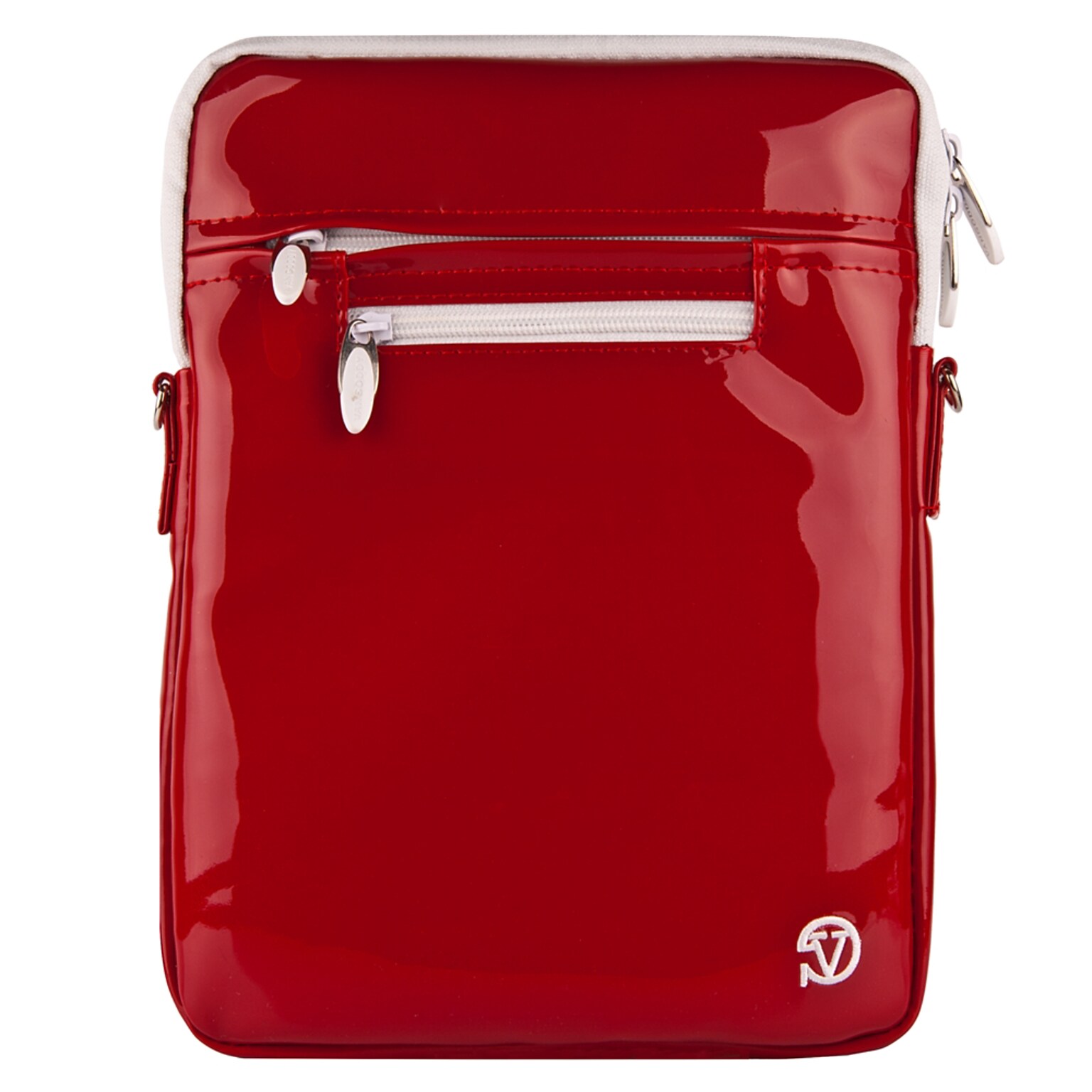 Vangoddy Hydei 10 Protector Case with Shoulder Strap, Red, Patent Leather (RDYLEA485)