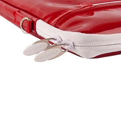 Vangoddy Hydei 10" Protector Case with Shoulder Strap, Red, Patent Leather (RDYLEA485)