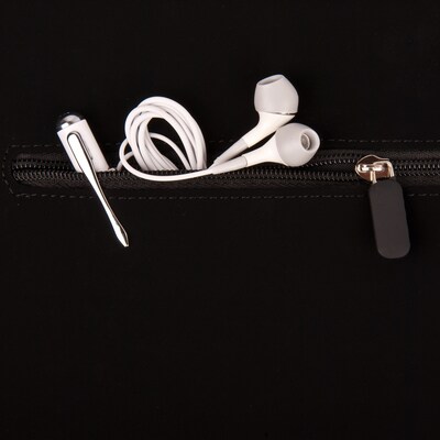 SumacLife Microsuede 15" Protective Carrying Sleeve (Black with Pink Edge)