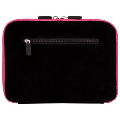 SumacLife Microsuede 15 Protective Carrying Sleeve (Black with Pink Edge)