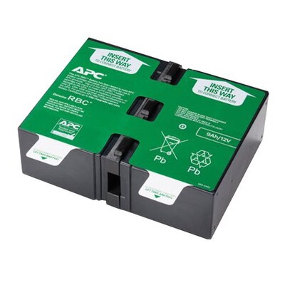 APC® Sealed Lead Acid UPS Replacement Battery Cartridge, Black (APCRBC124)