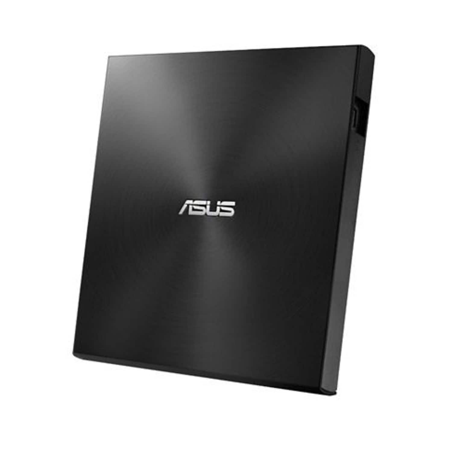 ASUS® ZenDrive U7M SDRW-08U7M-U External Ultra Slim DVD Writer, USB 2.0, Black/Silver