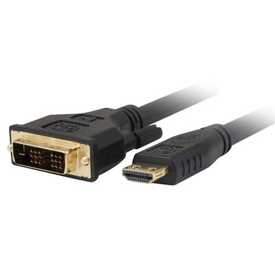 Comprehensive® HD-DVI-12PROBLK Pro AV/IT Series 12' HDMI to DVI-D Male/Male Video Cable, Black