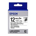 Epson® 1/2 Thermal Transfer Data Cartridge Label; Black on White (LK-4WBQ)