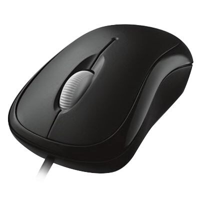 Microsoft® Optical Wired Basic Mouse, Black (P58-00061)