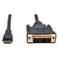 Tripp Lite P566-006 6' Mini HDMI to DVI Male/Male Monitor Video Cable, Black