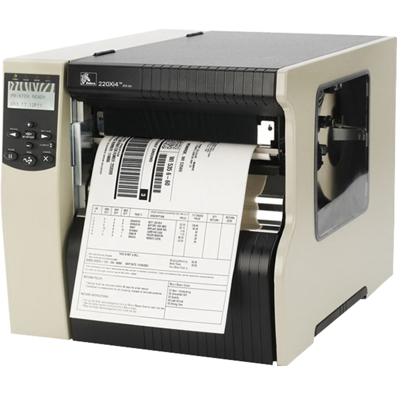 Zebra® 220Xi4 Monochrome Direct Thermal/Thermal Transfer Label Printer, 203 dpi (220-801-00100)