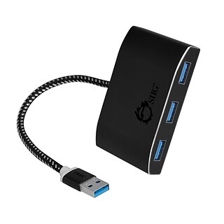 SIIG® 4 Ports USB 3.0 Super Speed Powered Hub, Black (JU-H40F12-S1)