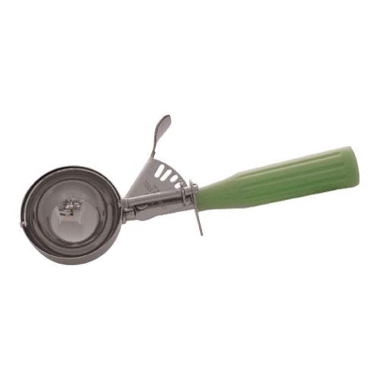 Winco 3 1/4 Green Disher, Stainless Steel (ICD-12)