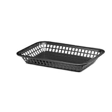 Tablecraft ReCartonangular Black Plastic Platter Baskets, 12/Carton (85695)