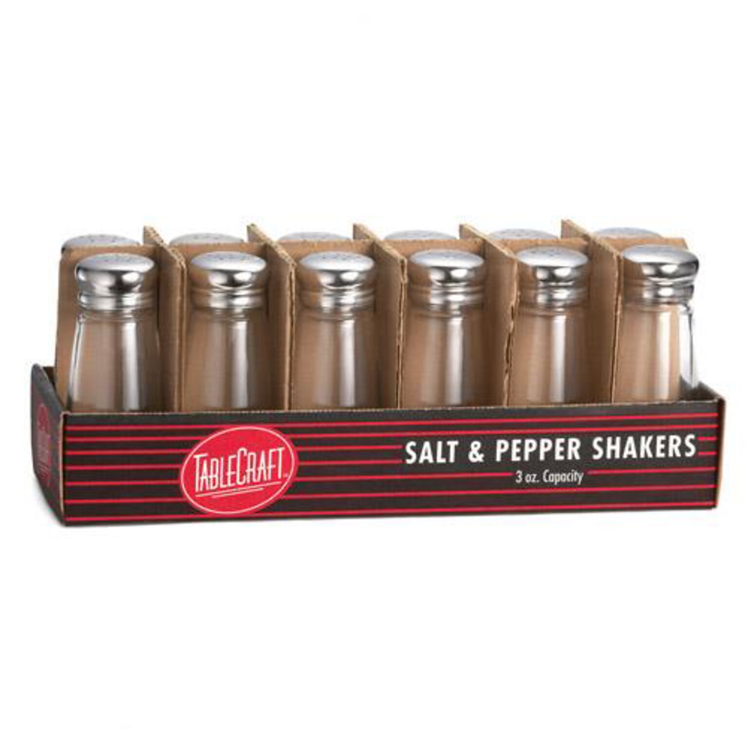 Tablecraft 3 Oz. Shaker Round Mushroom Top, 12/Carton (C132)