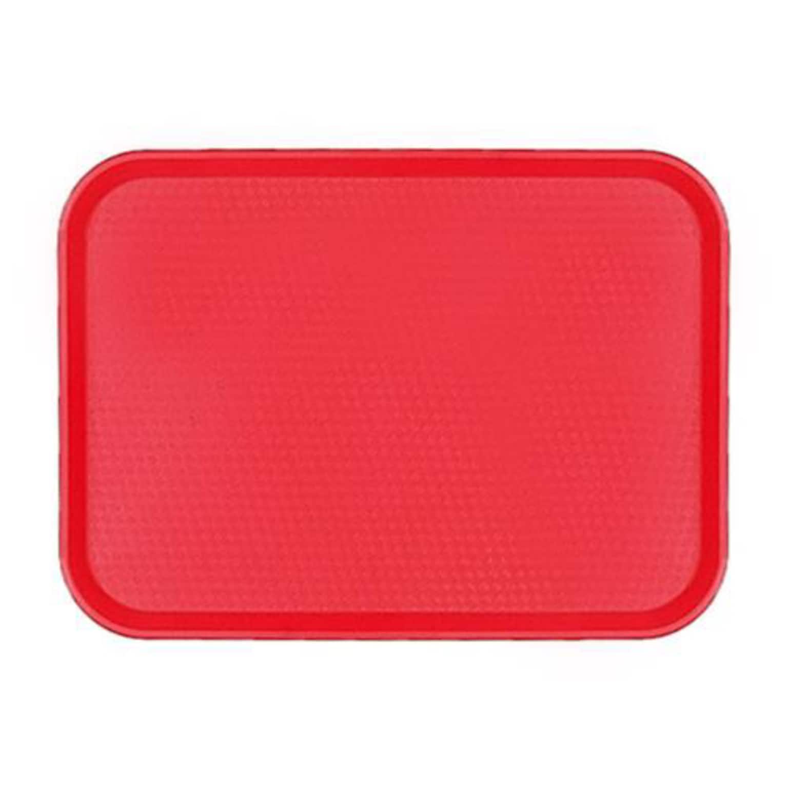Cambro 10 X 14 Red Fast Food Tray, 13 9/16 L x 10 7/16 W, Red (75287)