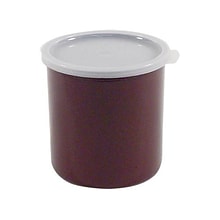 Cambro 1 1/5 Qt. Brown Crock with Lid, 5 1/16 Dia x 4 3/16 H, Brown (CP12195)