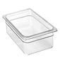Cambro 1/2 Size Clear Plastic Food Pan, 7 3/4" H x 12 3/4" W x 10 3/8" D, Clear (28CW135)