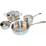 Winco 7 Piece Stainless Steel Cookware Set (SPC-7H)