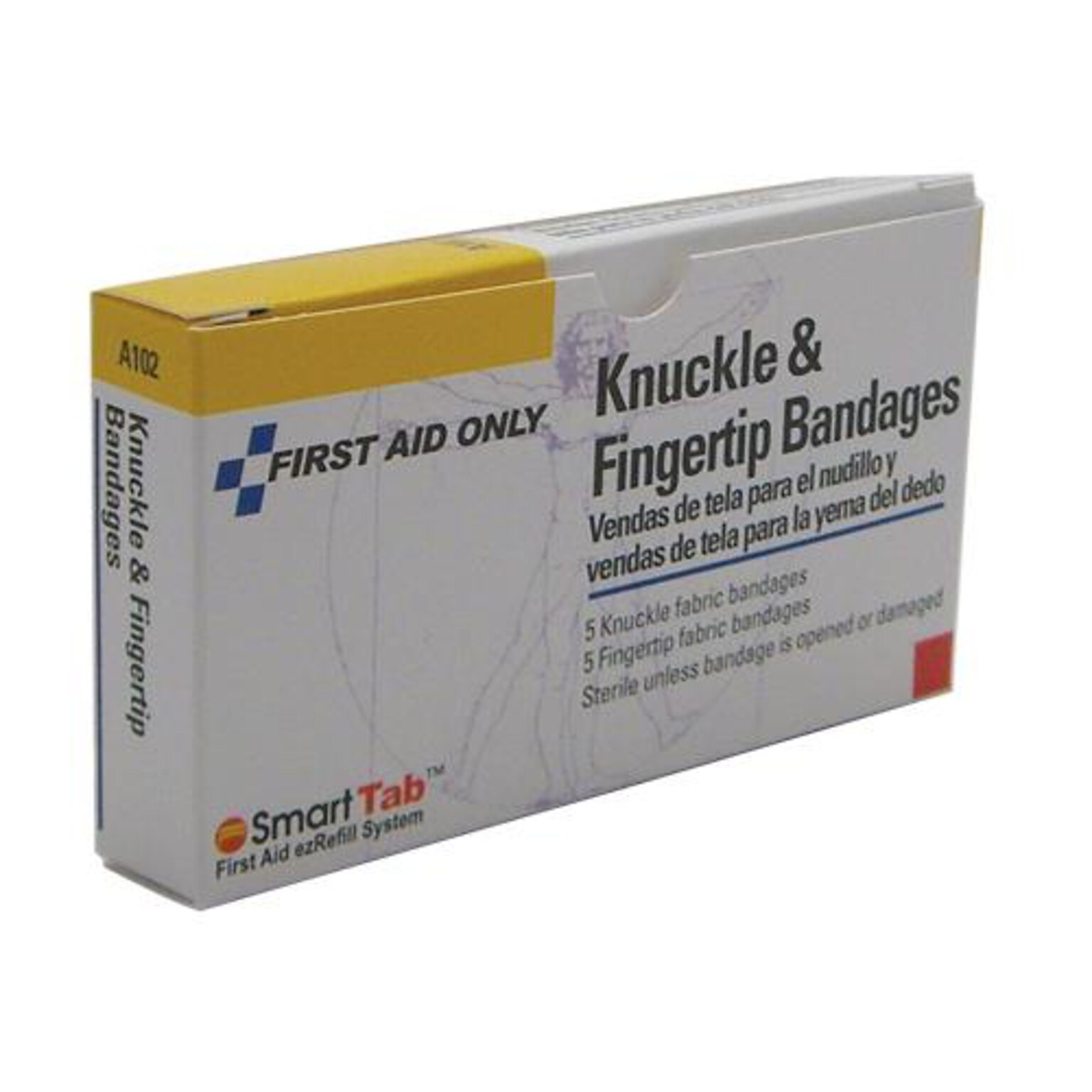 First Aid Only® Knuckle and Large Fingertip Bandage, 9/Box, 10 Boxes/Carton (1-014)