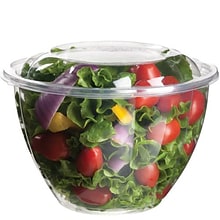 Eco-Products 48 oz. PLA Salad Bowls with Lids, 6 11/16 Dia x 4 6/16 H, Clear, 150/Pack (EP-SB48)