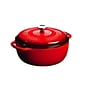 Lodge Enameled Cast Iron 6 qt. Dutch Oven, Red (EC6D43)