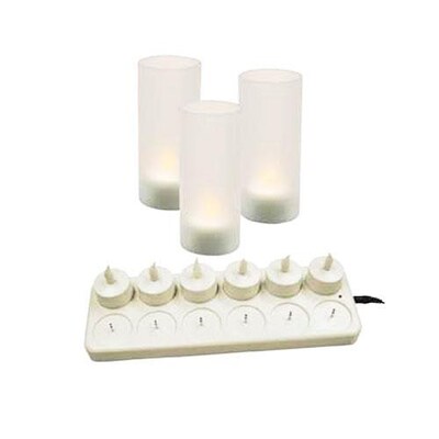 Update International LED Candle Set, White, 12/Set (CDL-12S)