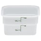 Cambro 2 Qt. CamSquare® Food Storage Container, 7 1/4" L x 7 1/4" W x 3 7/8" H, White (2SFSP148)