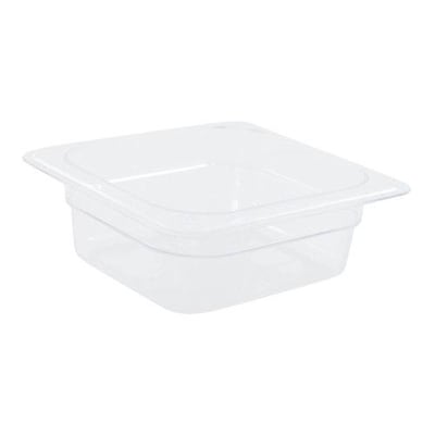 Cambro 1/6 Camwear Food Pan Containter, Clear, Pack of 12 (78462)