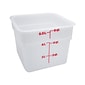 Cambro 6 Qt. CamSquare® Food Storage Container, 8 3/8" L x 8 3/8" W x 7 1/4" H, White (6SFSP148)