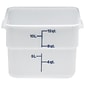 Cambro 12 Qt. CamSquare® Food Storage Container, 11 1/4" L x 12 1/4" W x 8 1/4" H, White (12SFSP148)