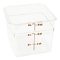 Cambro 6 Qt. CamSquare® Food Storage Container, 8 3/8" L x 8 3/8" W x 7 1/4" H, Clear (6SFSCW135)