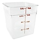 Cambro 8 Wt CamSquare® Food Storage Container, 8 3/8" L x 8 3/8" W x 9 1/8" H, Clear (8SFSCW135)