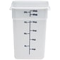 Cambro 22 Qt. CamSquare® Food Storage Container, 11 1/4" L x 12 1/4" W x 15 3/4" H, White (22SFSP148)