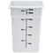 Cambro 22 Qt. CamSquare® Food Storage Container, 11 1/4 L x 12 1/4 W x 15 3/4 H, White (22SFSP148