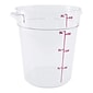 Cambro 4 Qt. Camwear® Food Storage Container, 8 3/16" D X 8 9/16" H, Clear (RFSCW4135)