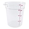 Cambro 4 Qt. Camwear® Food Storage Container, 8 3/16 D X 8 9/16 H, Clear (RFSCW4135)