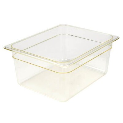 Cambro 1/2 Size 6 Deep H-Pan™ Food Pan, 12 3/4 L x 10 7/16 W, Amber (26HP150)