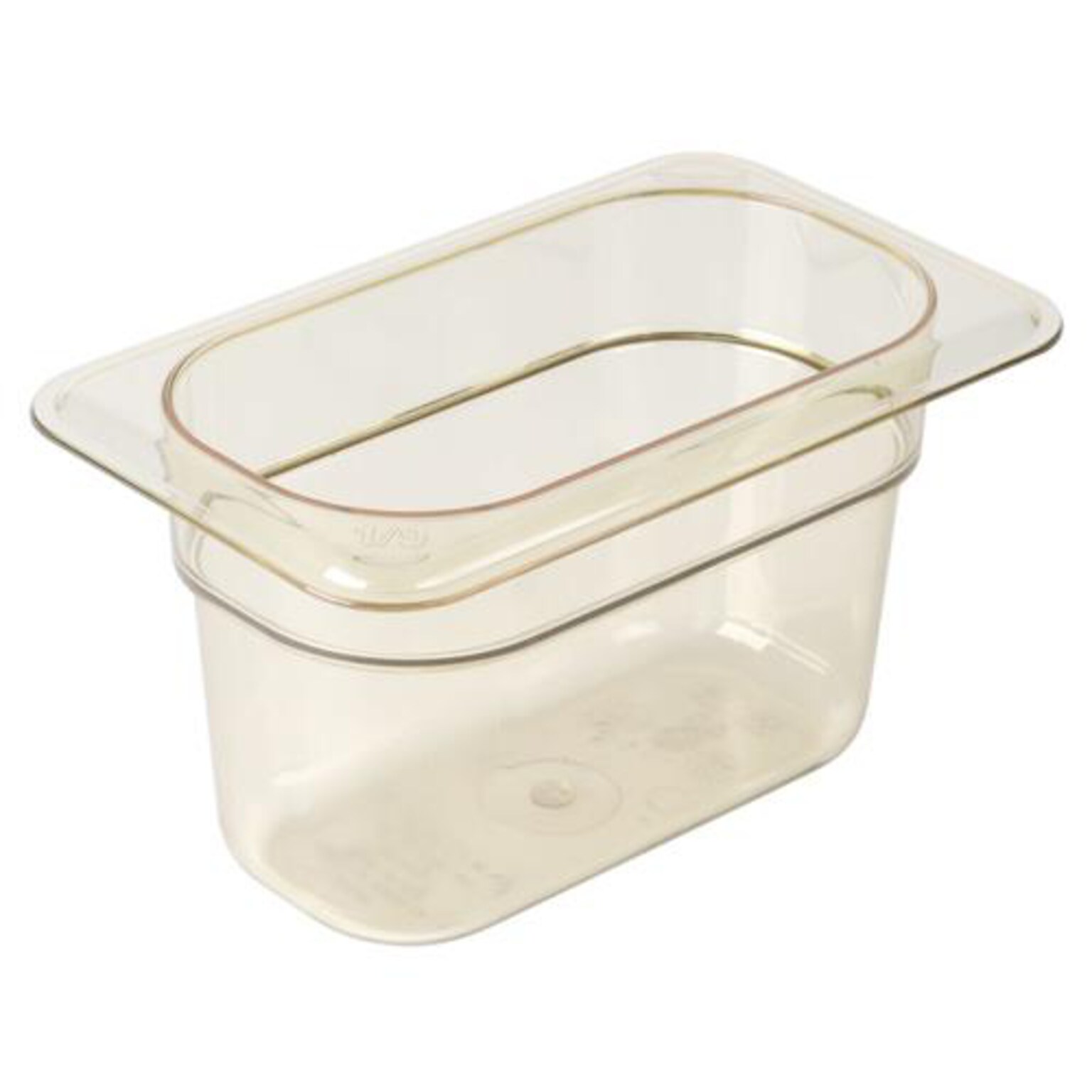 Cambro 1/9 Size 4 Deep H-Pan™ Food Pan, 6 15/16 L x 4 1/4 W, Amber (94HP150)