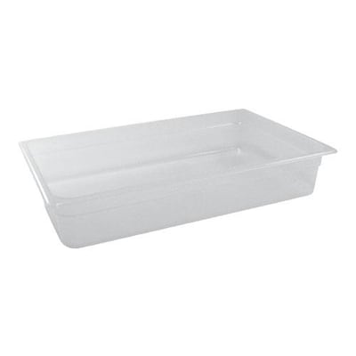 Cambro 4 Deep Full Size Clear Food Pan, 20 7/8 L x 12 3/4 W (79214)