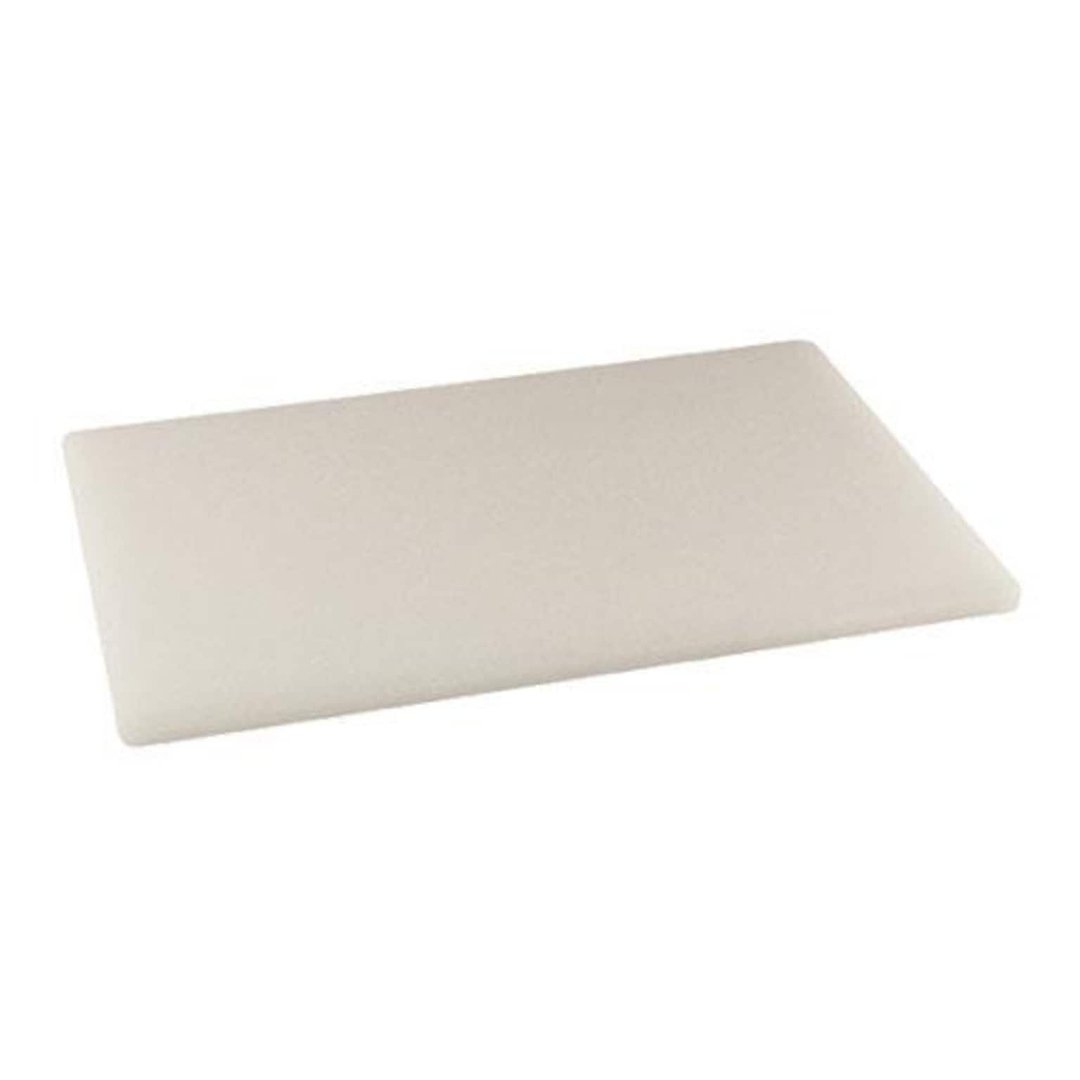 Winco 12 W x 18 D Plastic Cutting Board, White