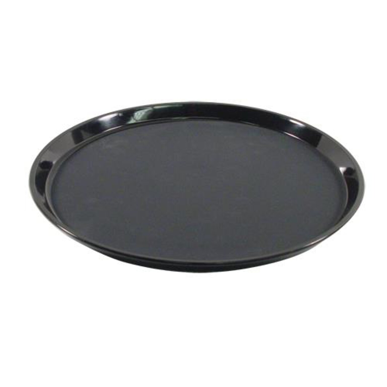Carlisle GripLite® 14 Round Black Serving Tray, 14.63 Dia x 0.76 H., Black (1400GL004)