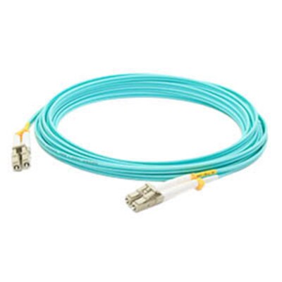 AddOn® 1.6 Laser-Optimized OM4 Multi-Mode Fiber Duplex LC Male/Male Patch Cable, Aqua