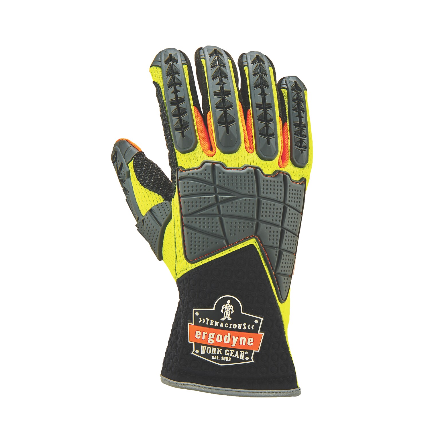 ProFlex 925F(x) Standard Dorsal Impact-Reducing Gloves, Lime, L (17904)