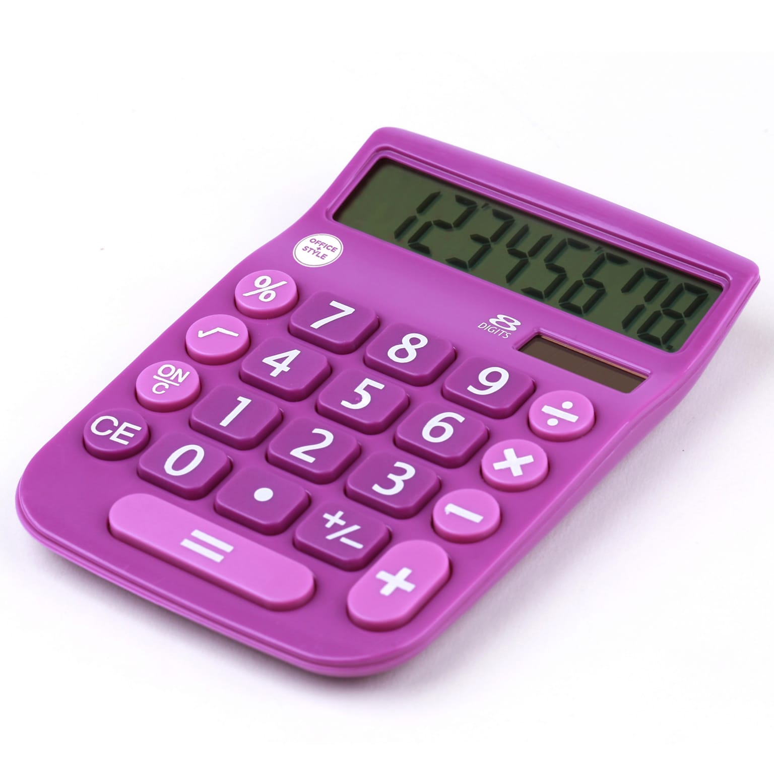 Office + Style 8 Digit Calculator- Purple