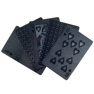 Trademark Poker Devil Black Embossed Playing Cards