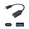 AddOn® USBC2USB3FB 7 USB 3.1-C Male to USB 3.0-A Female Adapter Cable, Black