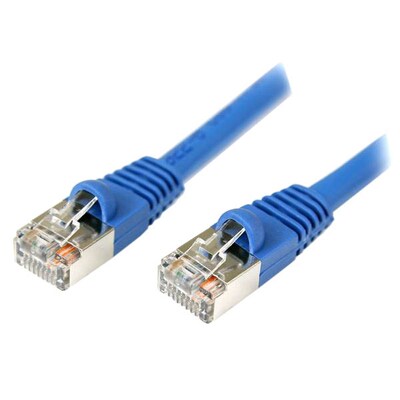 StarTech.com® 25 RJ-45 Male/Male Snagless Shielded Cat5e Patch Cable, Blue